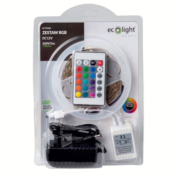 21766 LED TRAKA 5m, RGB, 7.2W/m BLISTER S DALJINSKIM