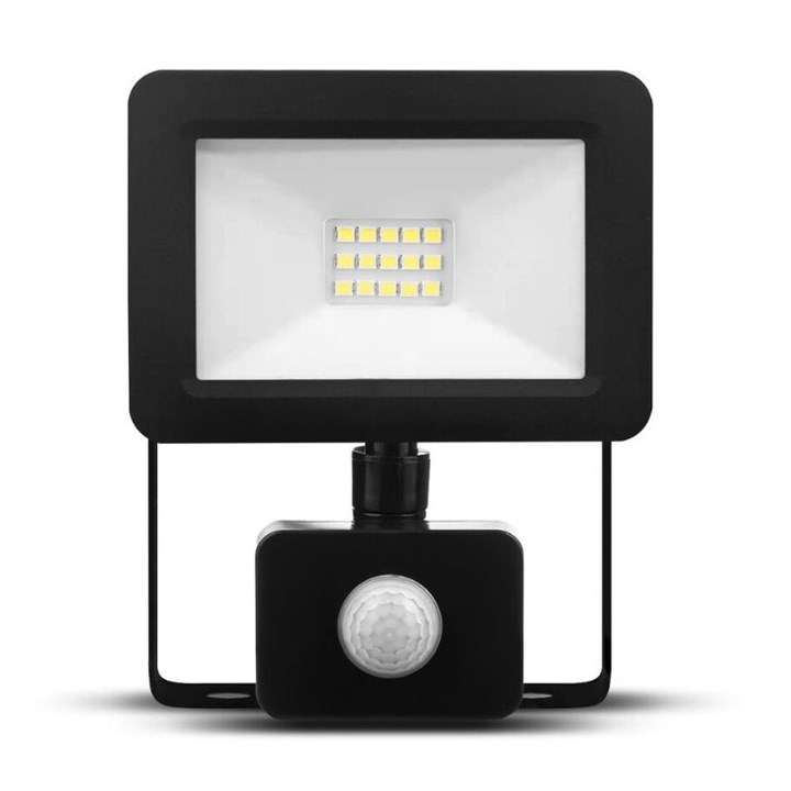 22522  REFLEKTOR LED SA SENZOROM POKRETA CRNI 10W IP65 6000K