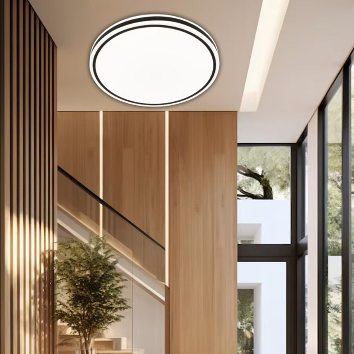 22884 STROPNA SVJETILJKA LED PLAFONJERA 48W CRNO BIJELA 4000K