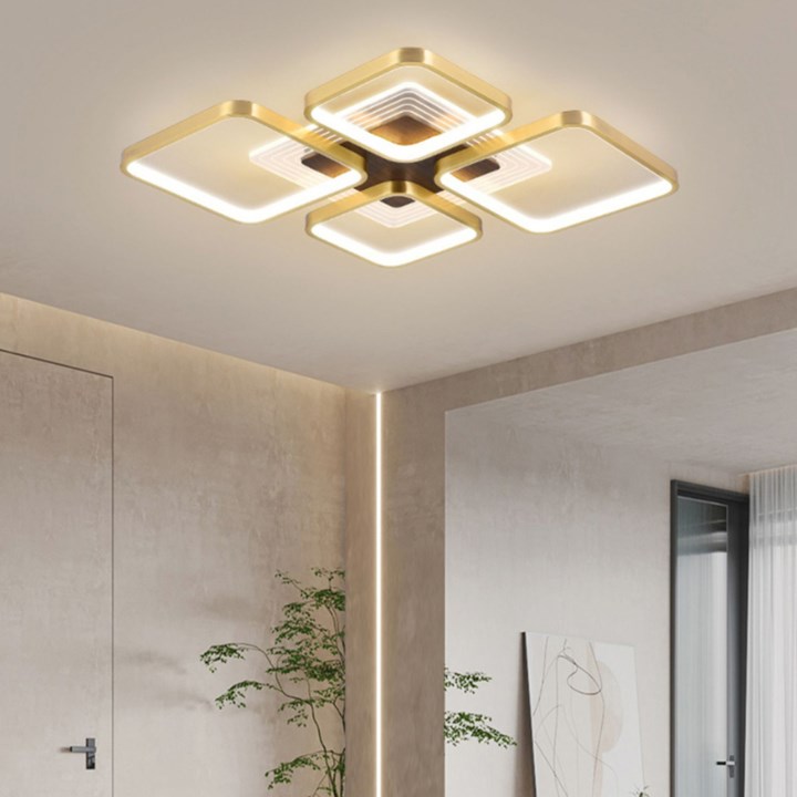 23000 STROPNA SVJETILJKA LED 48W RAVENA CLEAR GOLD 3000K
