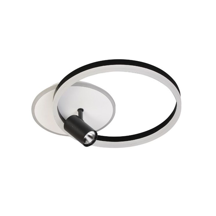 23110 STROPNA SVJETILJKA LED MONDO KRUG 38W + 1x2W LED CRNA