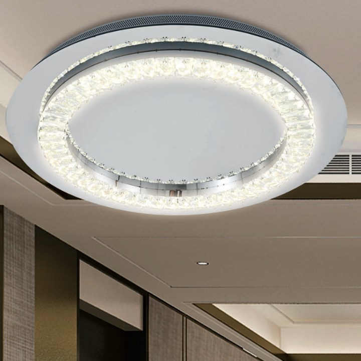 23131 STROPNA SVJETILJKA LED 40W SREBRNA S KRISTALIMA 4000K